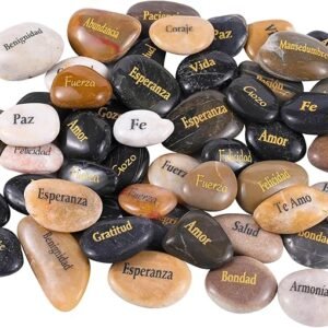 Productos Motivacionales rockimpact 50 pieces spanish espaÑol engraved rocks inspirational pebble stones
